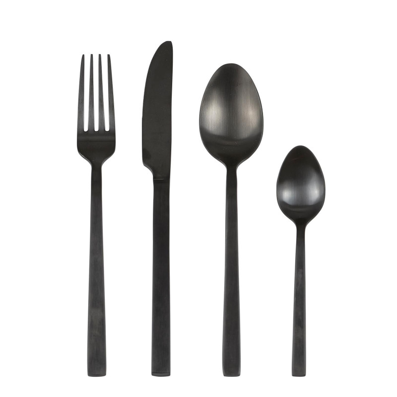 Bestik i sort titanium. Bestik i sort titanium.