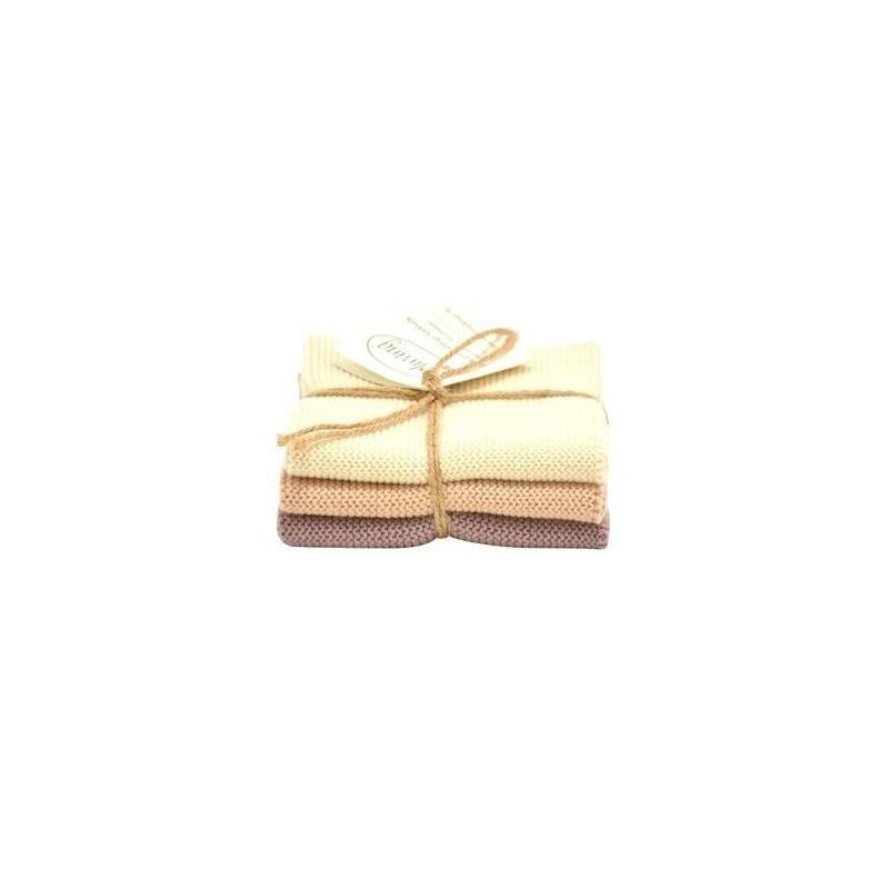 Solwang strikkede karklude i flotte farver. Nougat. Solwang strikkede karklude i flotte farver. Nougat.