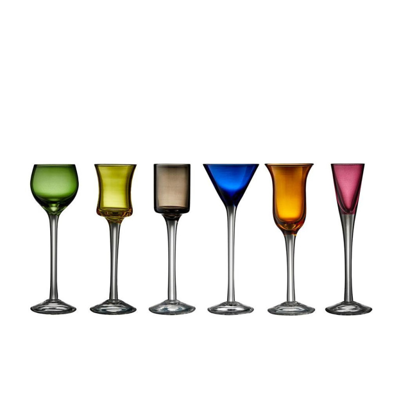 Farvede snapseglas fra Lyngby glas Farvede snapseglas fra Lyngby glas