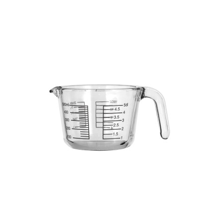 Målebæger 0,5 liter i glas.