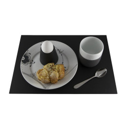 SEJ Design dækkeservietter i sort gummi.