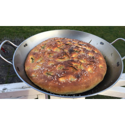 Debuyer stegepande i jern med 2 øre.