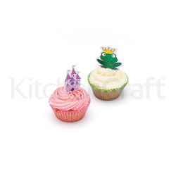 Muffinsforme i papir med prinsesse og frøen.