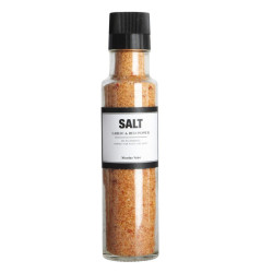 Nicolas Vahé delikatesser. Salt med chili og hvidløg.