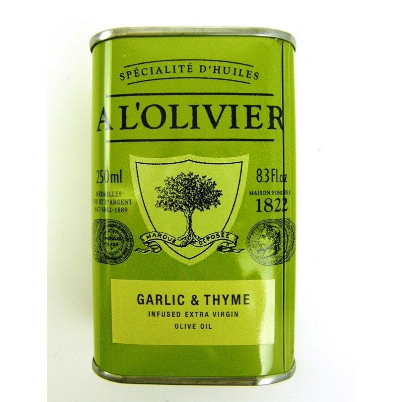 A L'olivier olivenolie med hvidløg og timian. A L'olivier olivenolie med hvidløg og timian.