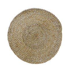 Dækkeserviet flet natur rund.