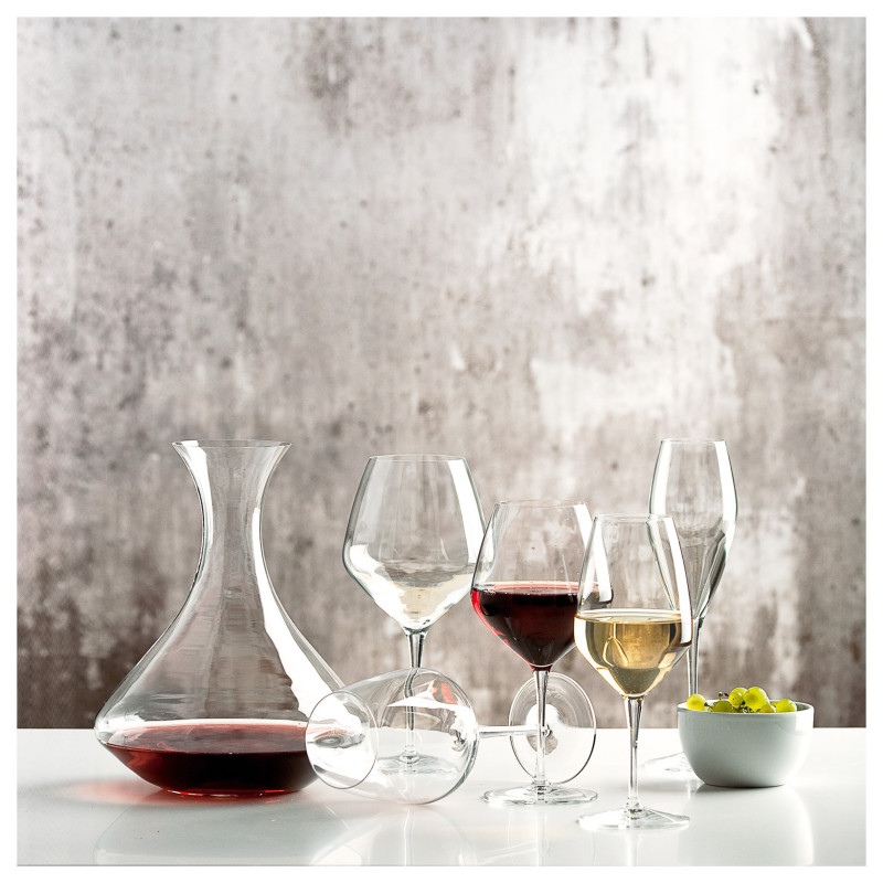 Grape kampagne mærke Luigi Bormioli Atelier champagneglas med 25 års garanti. 2 stk. i æske