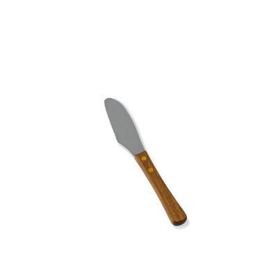 Gammeldags smørekniv i stål og træ