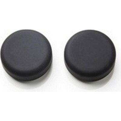 Rund knivmagnet i sort gummi.