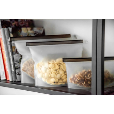 Pose i silikone til opbevaring af mad eller til madpakke.