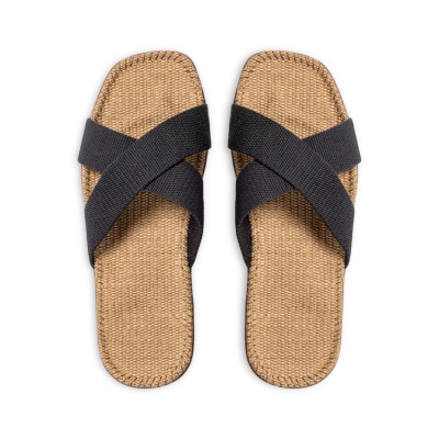 Shangies sandaler med bred rem. Sort. Unisex model