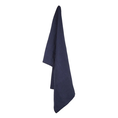 Skjalm P viskestykke i mørkeblå hør.