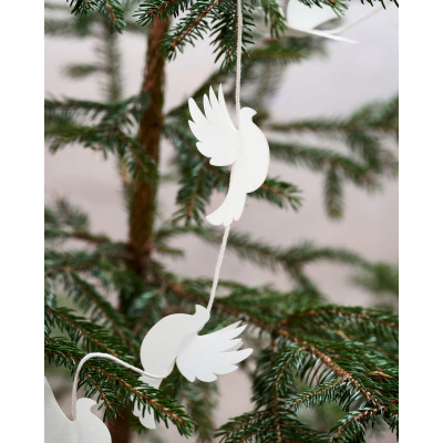 House Doctor julepynt. Gurilande med fugle.