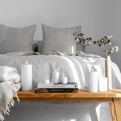 Hvid Uyuni elektrisk LED bloklys