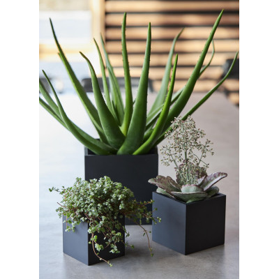 Sej urtepotte i sort gummi. Flere størrelser.