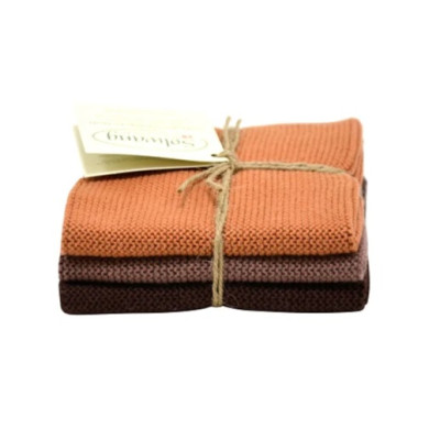 Gammeldags strikkede karklude i økologisk bomuld fra Solwang.