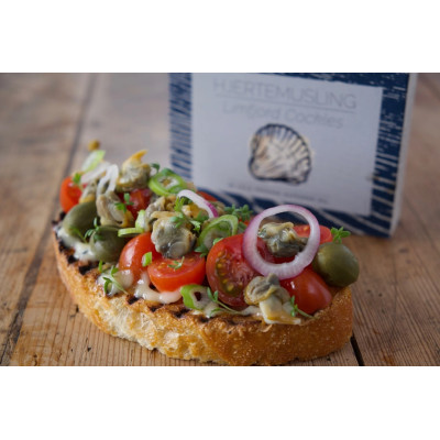 Fangst hjertemuslinger på dåse.