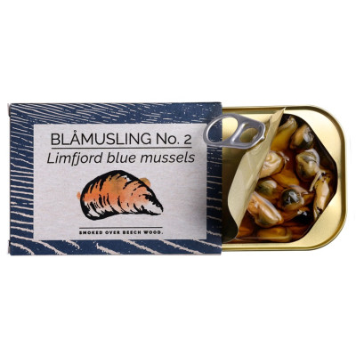 Fangst blåmuslinger på dåse.