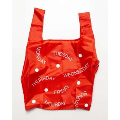 Indkøbsnet som kan foldes sammen og ligge i lommen.