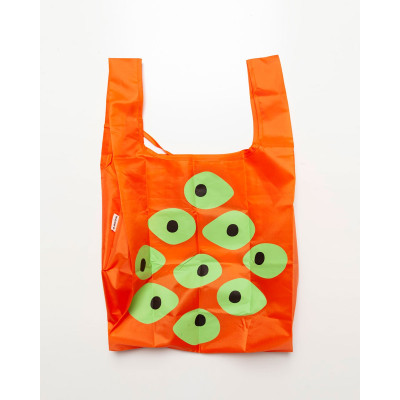 Indkøbsnet som kan foldes sammen og ligge i lommen.