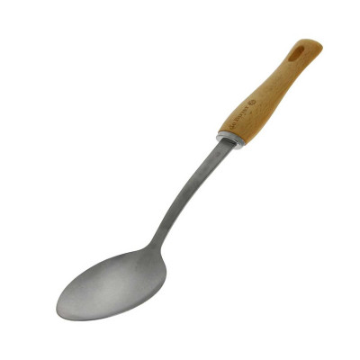 de Buyer grydeske i træ og stål.