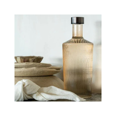 Paveau vandflaske i glas med låg i farven Bells.