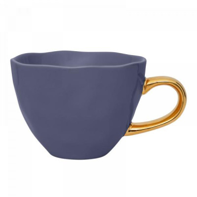 Espressokop med guldhank i flere farver.