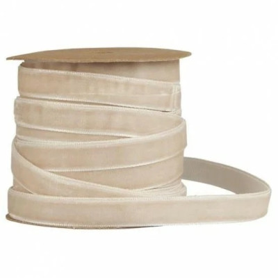 Velour gavebånd i beige.