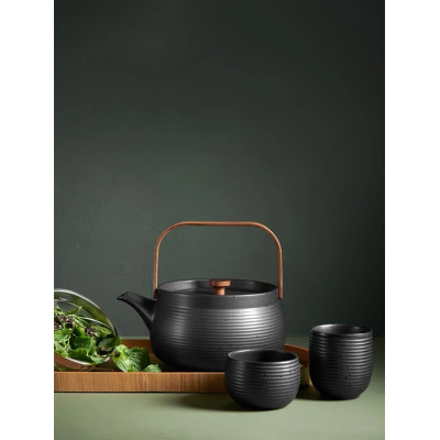 Sort tekande med træhåndtag fra ASA