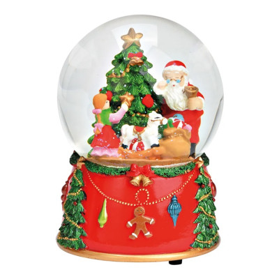 snekugle med julemand og musik