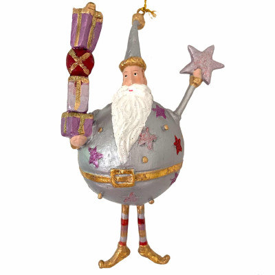 Julepynt julemand med lange tynde ben