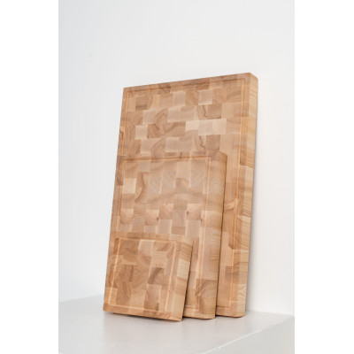 Skærebræt i egetræ med rille