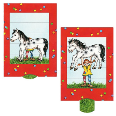 Gammeldags forvandlingskort med Pippi Langstrømpe