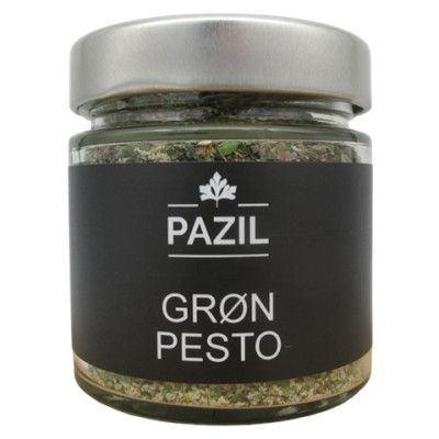 Grøn pesto fra danske Pazil.
