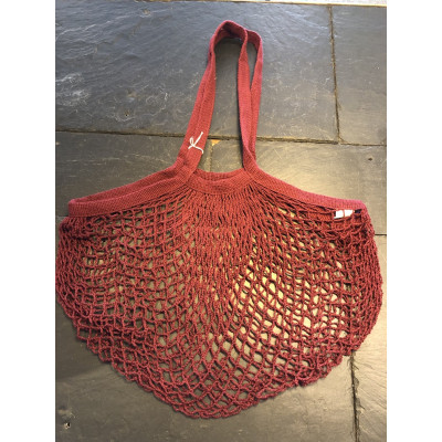 Hæklet indkøbsnet i mange farver. TILBUD.