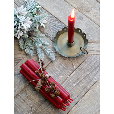 Røde stearinlys. Kronelys.