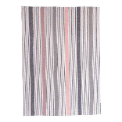 Solwang viskestykke med striber i rosa og grå.