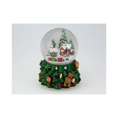 Spilledåse med julemand og juletræ