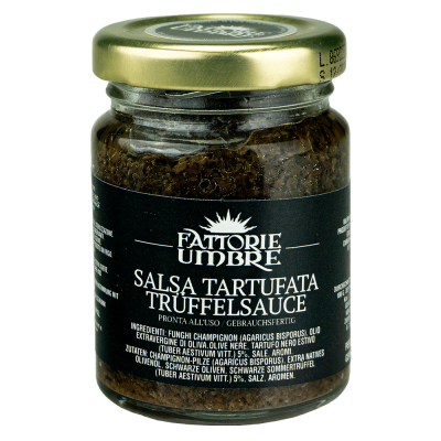 Italiensk trøffelcreme med sorte trøfler og svampe.