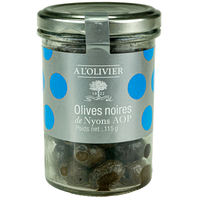 Sorte oliven fra franske A L'olivier.
