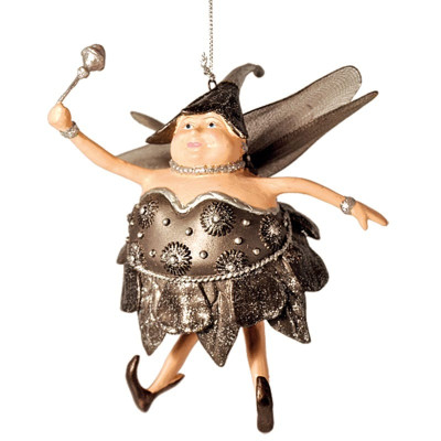 Håndlavet julepynt. Tyk rød engel.