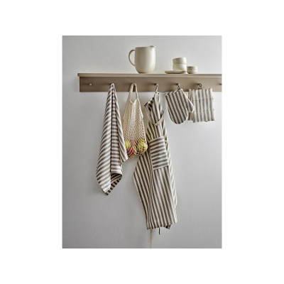 Viskestykke med beige striber.