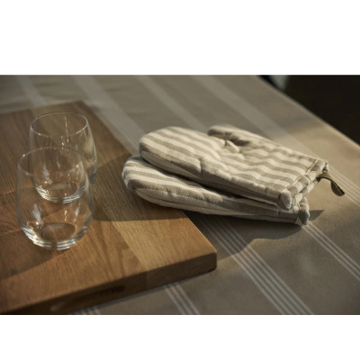 Grillhandske i kraftig kvalitet. Med beige strib.