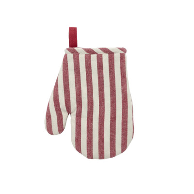 Grillhandske med røde striber. Ovnhandske.