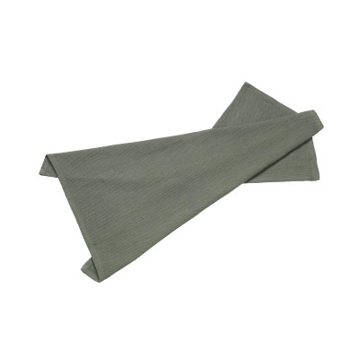 Viskestykke i vaflet stof og farven olivengrøn.